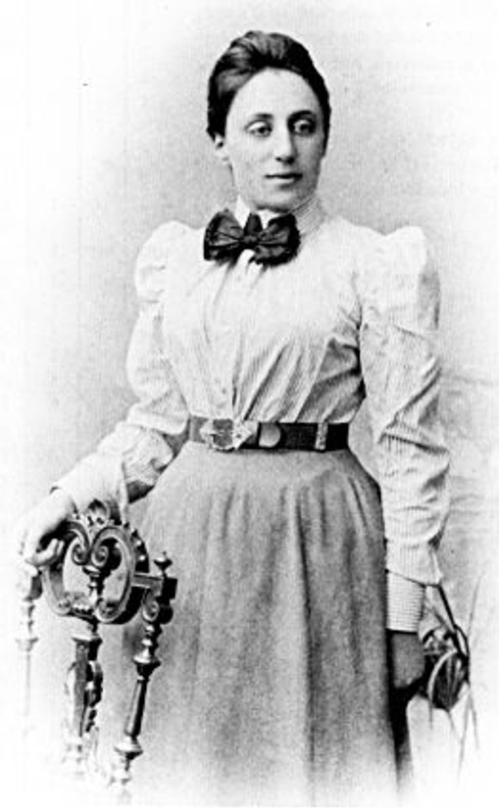 A photograph of young Emmy Noether , probably around 1907, originally privately owned by family friend Herbert Heisig.